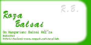 roza balsai business card